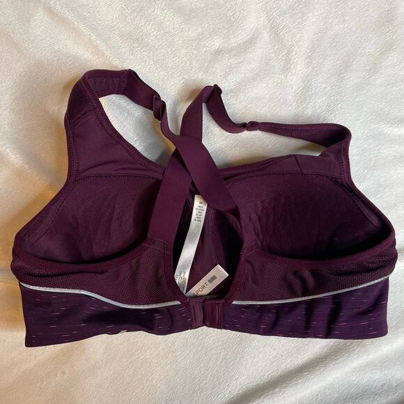 VICTORIAS SECRET SPORT Purple 34B Sports Bra Padded Racerback Adjustable - Picture 2 of 4